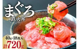 【ふるさと納税】マグロ 鉄火丼 小分け 40g×6食×3袋 計18食分 計720g  [TS-フーズプロダクツ 静岡県 吉田町 22424235] まぐろ 鮪 鉄火 