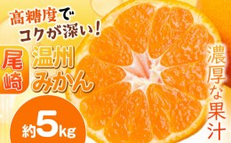 【ふるさと納税】尾崎 温州 みかん 約 5kg ｜ 果物 柑橘 フルーツ 名産地 天水 熊本県 玉名市 くまもと たまな