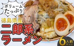 【ふるさと納税】ボリュームたっぷり 徳島県産二郎系ラーメンセット 6人前