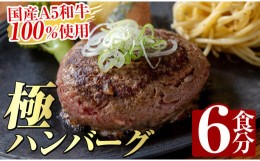 【ふるさと納税】a940 生食感ハンバーグ！やまさきの焼肉A5ランク極ハンバーグ150g×6袋(合計900g)【やまさき】国産 肉 牛 牛肉 総菜 冷