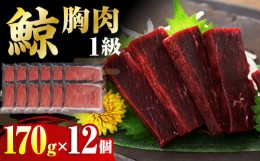 【ふるさと納税】【最速発送】【父の日対応可】鯨赤肉 胸肉170g×12個セット 長崎市/日野商店 [LES039] スピード 最短 最速 発送