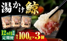 【ふるさと納税】【全12回定期便】 湯かけくじら 約100ｇ×3個セット 長崎市/日野商店 [LES048]