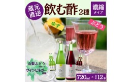 【ふるさと納税】お酢のイメージを変える!ドリンクビネガー2種12本セット(濃縮タイプ飲む酢/山梨産ビネガー使用)【1488390】