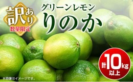 【ふるさと納税】訳あり 数量限定 グリーンレモン りのか 計10kg以上 期間限定 フルーツ 果物 くだもの 柑橘 レモン 檸檬 レモンティ レ