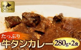 【ふるさと納税】牛タン カレー 2パック セット 牛 牛肉 肉 ビーフ カレーライス 冷凍 北海道 新ひだか町