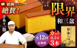 【ふるさと納税】【全12回定期便】 長崎カステラ 琴海の心 0.5号(5切)×3本 長崎市/琴海堂 [LBN021]