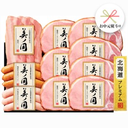 【ふるさと納税】【 お中元 熨斗付 】 日本ハム 美ノ国 ギフトセットC 肉 にく 贈答 ギフト 詰め合わせ ハム 生ハム ロース ステーキ ベ