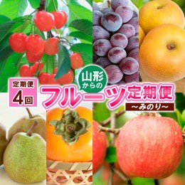 【ふるさと納税】【定期便4回】山形からのフルーツ定期便 〜みのり〜【令和6年産先行予約】FS23-897