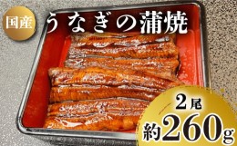 【ふるさと納税】うなぎ の 蒲焼 2尾 約 260g 冷凍 関西風 鰻 魚 高級魚 ウナギ 国産 九州産 蒲焼き かばやき うな重 ひつまぶし タレ 山