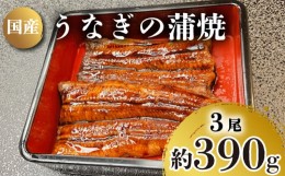 【ふるさと納税】うなぎ の 蒲焼 3尾 約 390g 冷凍 関西風 鰻 魚 高級魚 ウナギ 国産 九州産 蒲焼き かばやき うな重 ひつまぶし タレ 山