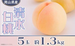 【ふるさと納税】岡山県産 清水白桃5玉（約1.3kg）