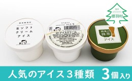 【ふるさと納税】人気のアイス3種類　お試し★　生ソフトクリームアイス＆バニラアイスクリーム＆西尾の抹茶アイス 3個セット 3500円