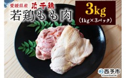 【ふるさと納税】＜銘柄鶏 浜千鶏 愛媛県産 若鶏もも肉 3kg（1kg×3）＞ 国産 鶏肉 鳥肉 とり チキン モモ肉 はまちどり ブロック 精肉 