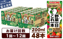 【ふるさと納税】カゴメ 野菜一日これ一本 200ml×48本入 一日分の野菜 1日分の野菜 野菜100％ 紙パック 野菜ジュース 飲料類 ドリンク 