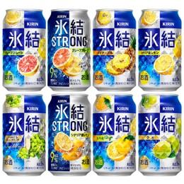 【ふるさと納税】1152.6か月間定期便！キリン氷結シリーズバラエティセット　350ml×24本（8種×3本）【お酒　チューハイ】◆