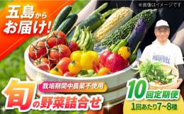 【ふるさと納税】【全10回定期便】有機農法・旬の野菜詰め合わせ 五島市/ぷらっと農園 [PDS010]