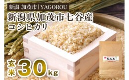 【ふるさと納税】【2024年先行予約】令和6年産新米 新潟県加茂市 七谷産コシヒカリ  玄米30kg 《10月上旬〜順次発送》 新潟産コシヒカリ 