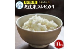 【ふるさと納税】先行予約 令和6年産 無洗米コシヒカリ10キロ 5kg×2 10kg 米 白米 精米 新米 むせんまい こしひかり コシヒカリ ブラン