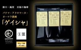 【ふるさと納税】６０２４　？豆 至福の珈琲 パナマ  アウロマール  オーロラ農園 「 ゲイシャ 」80g×3袋（ギフト箱入）掛川一風堂 自家