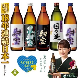 【ふるさと納税】A1-22511／【父の日企画】麦焼酎 飲み比べセット 5合瓶 4種5本セット