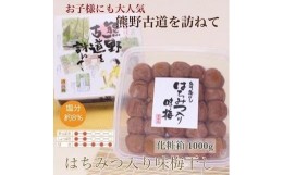 【ふるさと納税】【贈答用】紀州南高梅 はちみつ入り味梅 1000g 化粧箱入【US5】