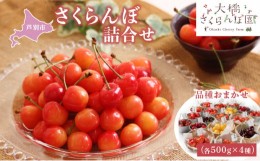 【ふるさと納税】【先行受付】 さくらんぼ 詰合せ 500g×4種 品種お任せ 北海道 芦別市 大橋さくらんぼ園[?5342-0053]