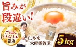 【ふるさと納税】仁多米「大峠源流米」5kg 092-06 【令和5年産 2023年産 仁多米 島根米 ごはんソムリエ 厳選米 こだわり米 コシヒカリ 白