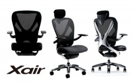 【ふるさと納税】747-1_Inaba OfficeChair 「Xair（エクセア）」（ブリリアントブラック） | チェア 椅子 リクライニング イナバ オフィ