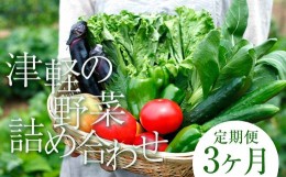 【ふるさと納税】津軽の季節の野菜詰め合わせセット 《定期便》【3ヶ月連続】 【中泊町特産物直売所ピュア】旬の野菜 旬野菜 旬 新鮮 食