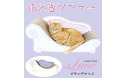 【ふるさと納税】猫のおしゃれ爪とぎソファー「カリカリーナ Luce」ラベンダーミスト　グランデサイズ【1370922】