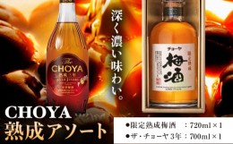 【ふるさと納税】熟成アソート THE CHOYA 熟成三年 700ml 限定熟成梅酒 720ml 羽曳野商工振興株式会社《30日以内に出荷予定(土日祝除く)