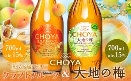 【ふるさと納税】THE CHOYA CRAFT FRUIT 大地の梅 各 700ml × 2本 セット 飲み比べ 羽曳野商工振興株式会社《30日以内に出荷予定(土日祝