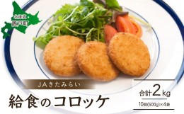 【ふるさと納税】ＪＡきたみらい給食のコロッケ 【 ふるさと納税 人気 おすすめ ランキング コロッケ 揚げ物 おかず 贈答 ギフト こども 