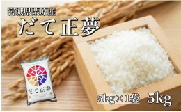 【ふるさと納税】【令和5年産】宮城栗原産 だて正夢 白米 5kg (5kg×1袋)