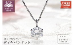 【ふるさと納税】【即納】【K18ホワイトゴールド】 ダイヤ0.3ct ペンダント