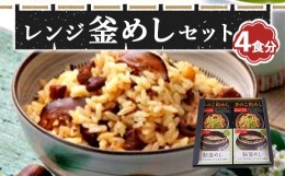 【ふるさと納税】Ａ−１３１ レンジ 釜めし セット 2種類×各2袋 もち米 120g×2袋