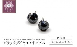 【ふるさと納税】トータル0.4ct【AAA】ブラックダイヤモンドピアス （HRAC-0040）