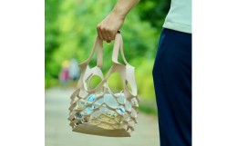 【ふるさと納税】SKLO 持ち手のカラーを選べる！床革のテイクアウトBAG【Natural】