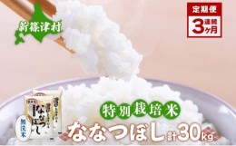 【ふるさと納税】【無洗米】北海道新篠津村産 特別栽培米ななつぼし10kg（5kg×2）×3ヶ月連続お届け