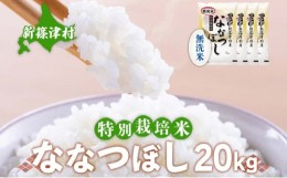 【ふるさと納税】【無洗米】北海道新篠津村産 特別栽培米ななつぼし20kg（5kg×4）