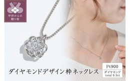 【ふるさと納税】プラチナ ダイヤモンドデザイン枠ネックレス(0.3ct)63-4040