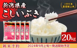 【ふるさと納税】16-I201新潟県胎内市産こしいぶき20kg（5kg×4袋）