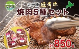 【ふるさと納税】北海道 北十勝 短角牛 焼肉 5種 タン ミックスホルモン サガリ ハツ レバー ホルモン 焼き肉 和牛 牛肉 肉 国産 ご飯 贅