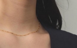 【ふるさと納税】[Cherieオリジナルネックレス]plano necklace / 14kgf（37cm）