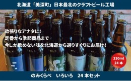 【ふるさと納税】[?5894-0562]美深のクラフトビール　のみくらべ 24本セット【北海道美深町】