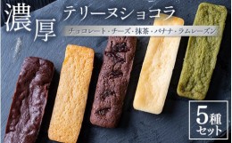 【ふるさと納税】テリーヌショコラ 5種セット （チョコレート・チーズ・抹茶・バナナ・ラムレーズン）※着日指定不可※離島への配送不可