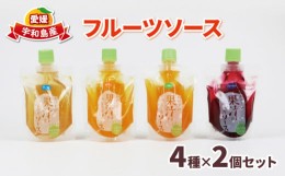 【ふるさと納税】無添加 宇和島産 フルーツソース 4種 セット 170g ×8個 南四国ファーム みかんソース ブルーベリーソース 果物 フルー