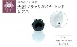 【ふるさと納税】Pt900 天然ブラックダイアモンド ピアス【片耳用】　 IB-F010623