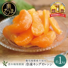 【ふるさと納税】【南さつま市産】簡単便利! 冷凍キングオレンジ（不知火）1kg（500g×2）