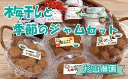 【ふるさと納税】杉山農園 Ｆ 梅干しと季節のジャムセット【 梅干し 国産 塩だけ 酸っぱい ジャム 無添加 フルーツ 果物 詰め合わせ 食べ